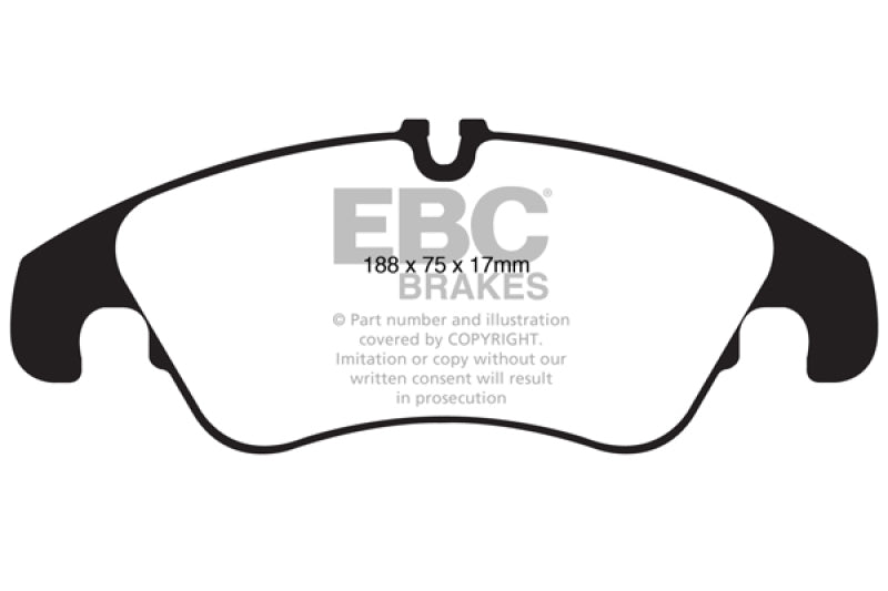 EBC Ultimax2 Front Brake Pads for 2009-2012 Audi Q5 * OEM Replacement, Low Dust and Long-Lasting Performance