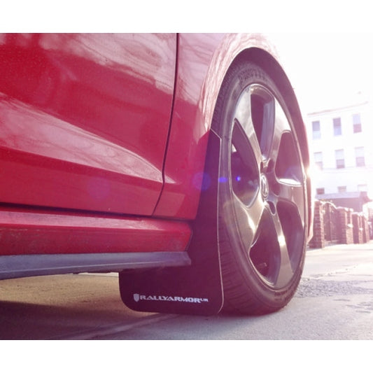 Rally Armor 15-21 MKVII VW Golf/GTI Red UR Mud Flap with White Logo – Durable Polyurethane Vehicle Protection