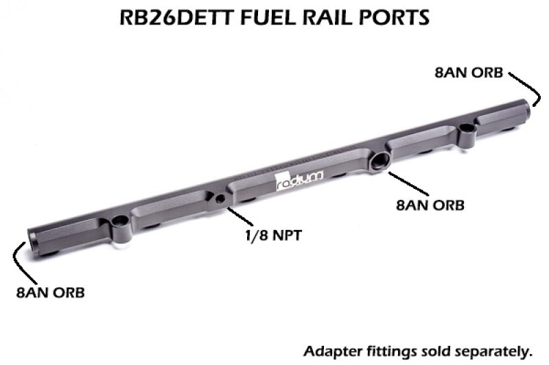 Radium Engineering Nissan RB26DETT Fuel Rail - Precision Anodized and Laser Etched Performance Part