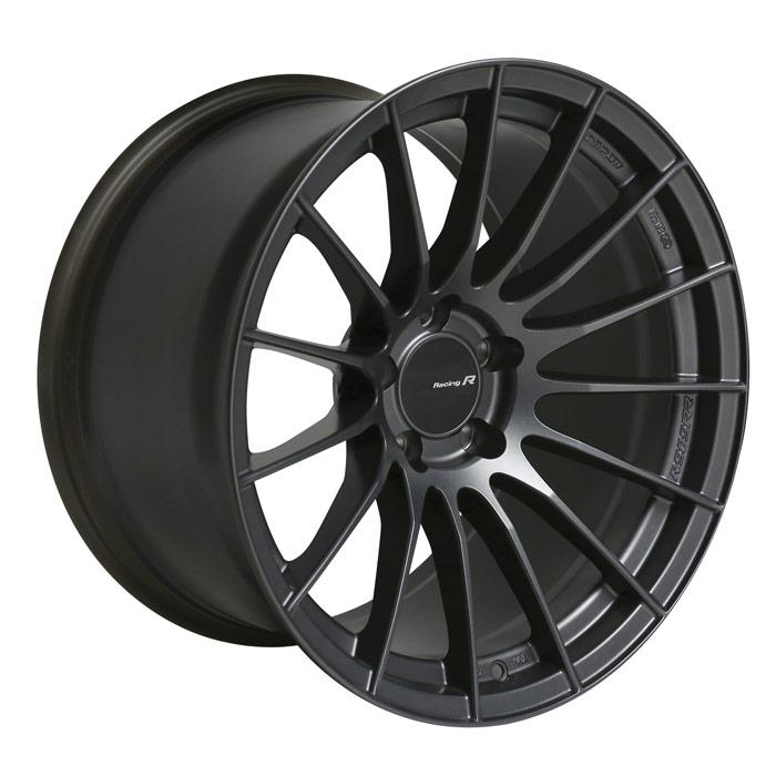 Enkei RS05-RR 18x10 Matte Gunmetal Wheel with 22mm Offset and 5x114.3 Bolt Pattern - Part Number enk484-810-6522GM