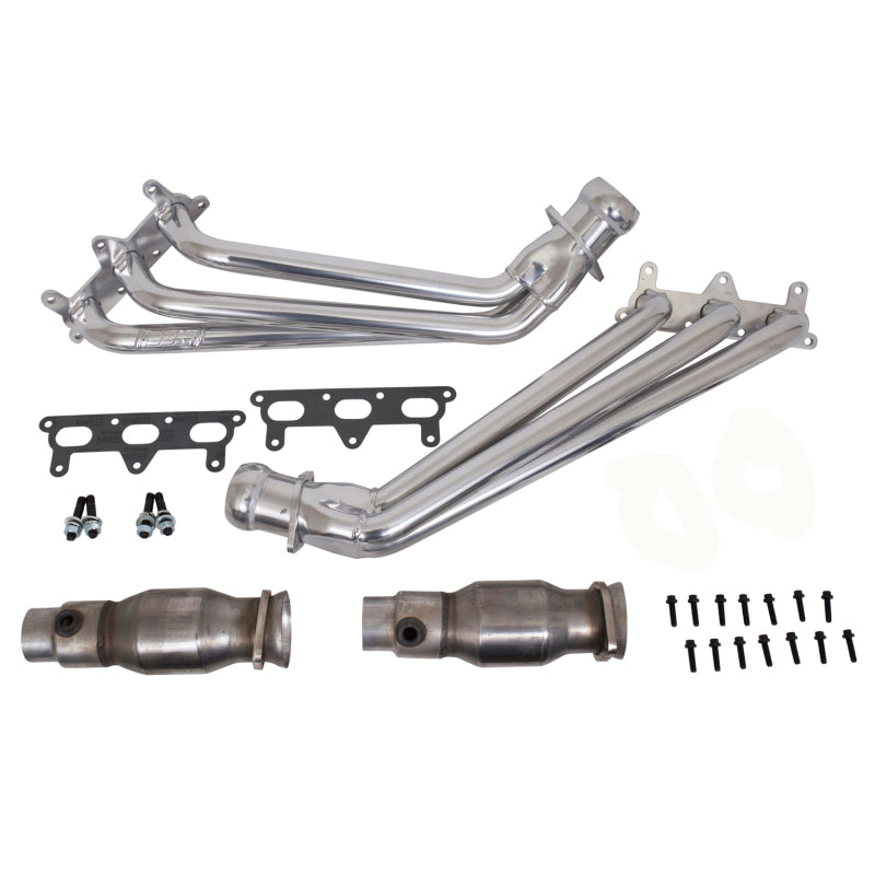 BBK 10-11 Camaro V6 Long Tube Exhaust Headers with Catalytic Converters – 1 5/8 inch Silver Ceramic Finish