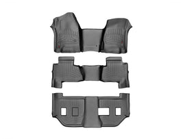 WeatherTech FloorLiner DigitalFit for Chevrolet Suburban and GMC Yukon XL - Black, Part #wet445431-44607-8-9