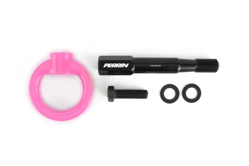 Perrin Performance Front Tow Hook Kit for Subaru WRX, STI, Crosstrek, and Impreza - Hyper Pink