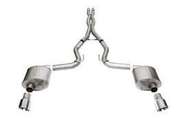 CORSA Performance 24+ Ford Mustang GT Sport Cat-Back Exhaust System with 3.0-inch Dual Rear Exit and Pro Series Tips