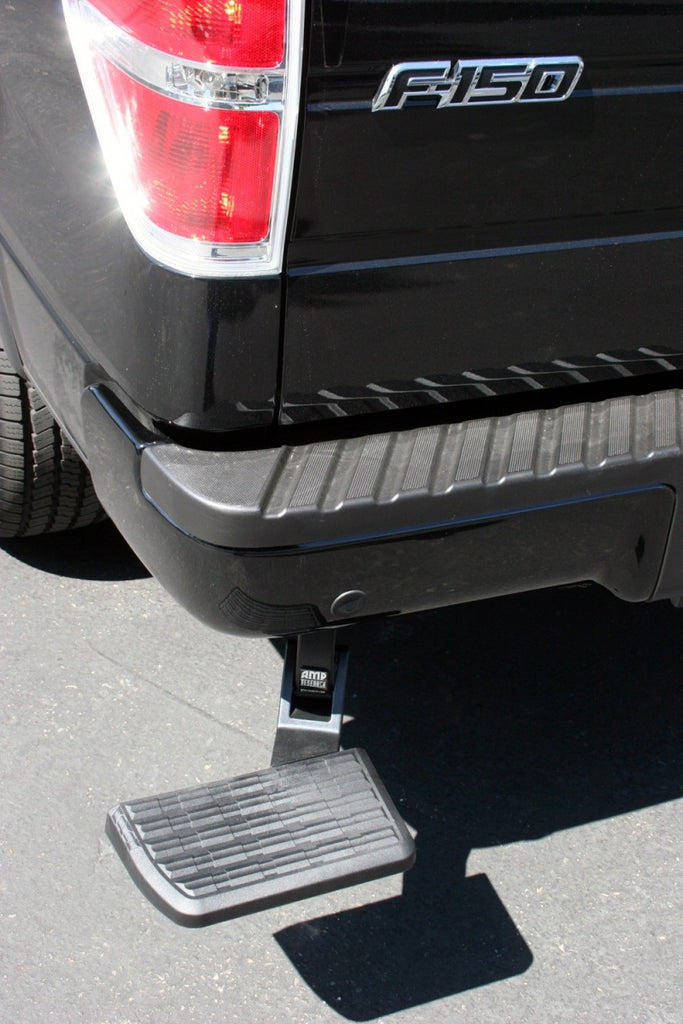 AMP Research BedStep Retractable Rear Bumper Access Step for 2006-2014 Ford F-150, Black