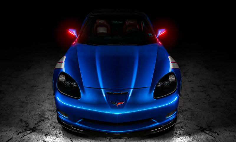 Oracle 05-13 Chevrolet Corvette C6 Concept Side Mirrors – Unpainted with Integrated LED Turn Signals and Parking Lights
