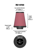 Load image into Gallery viewer, K&amp;N Engineering Universal Tapered Air Filter Part Number KNNU-4700 for Jeep Grand Cherokee