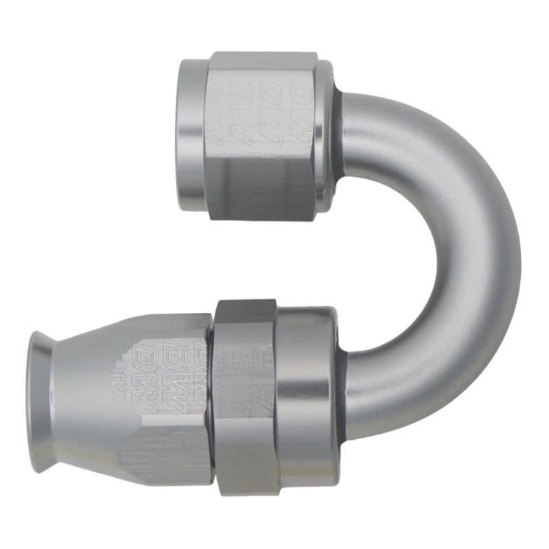 DeatschWerks 8AN Female Swivel 180-Degree Hose End PTFE with Olive Insert - Automotive Fuel Line Fitting