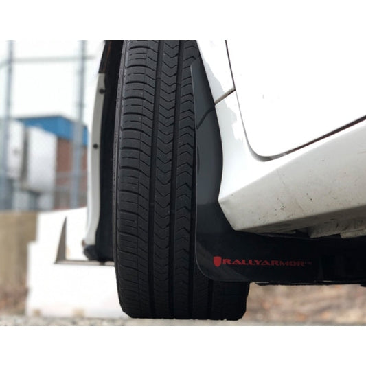 Rally Armor UR Series Mud Flaps for 2016-2017 Honda Civic - Black with White Logo