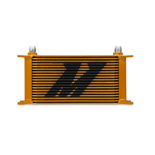 Load image into Gallery viewer, Mishimoto Universal 19-Row Stacked-Plate Oil Cooler, Gold, MMOC-19G