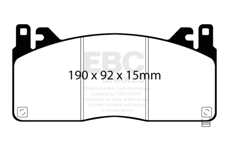 EBC DP53055NDX Bluestuff NDX Front Brake Pads for 2015-2019 Ford Mustang GT350