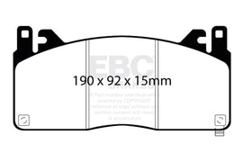 EBC DP53055NDX Bluestuff NDX Front Brake Pads for 2015-2019 Ford Mustang GT350