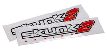Load image into Gallery viewer, Skunk2 Racing 5-inch Decal Set with Classic Logo - White with Black and Red Accents