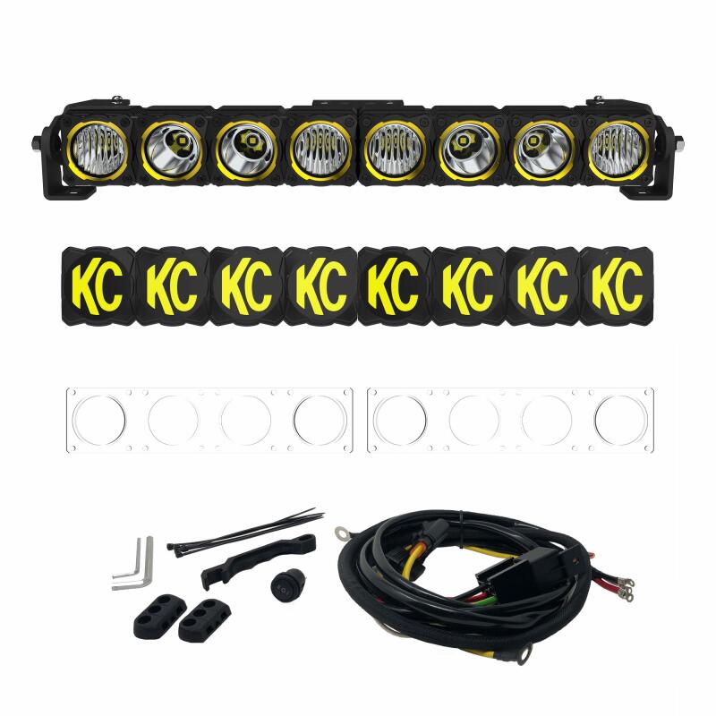 KC HiLiTES FLEX ERA 20-Inch LED Light Bar - Master Kit with Combo and Spot Lenses