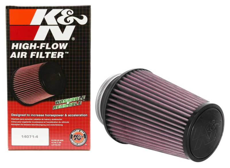 K&N Engineering Universal Clamp-On Air Filter 4-inch Flange / 6-inch Base / 4-inch Top / 7-inch Height