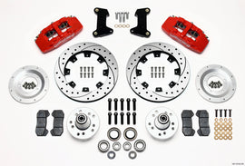 Wilwood Dynapro 6 Front Hub Kit with 12.19-inch Drilled Rotors for 1974-1980 Ford Mustang II and Pinto