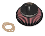 K&N Engineering Custom Racing Air Filter Assembly for Carburetors - Round Tapered, Red, 1.375 inch Neck Flange, 2.25 Inch Height