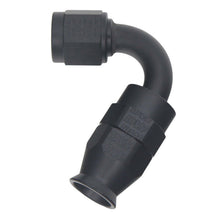 Load image into Gallery viewer, DeatschWerks 6 AN Female Flare Swivel Hose End with PTFE, 120-Degree, Anodized Matte Black - Part dwk6-02-0872-B