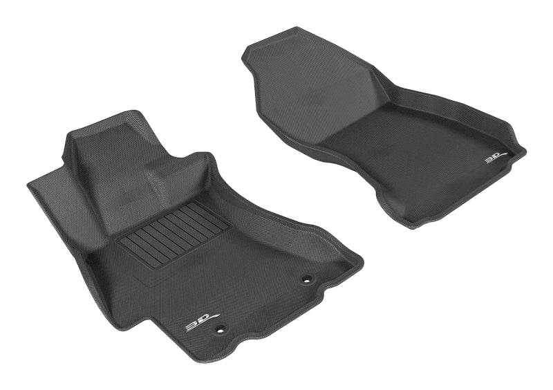 3D MAXpider KAGU Series All-Weather Floor Mats for Subaru Impreza and WRX - Custom Fit, Black