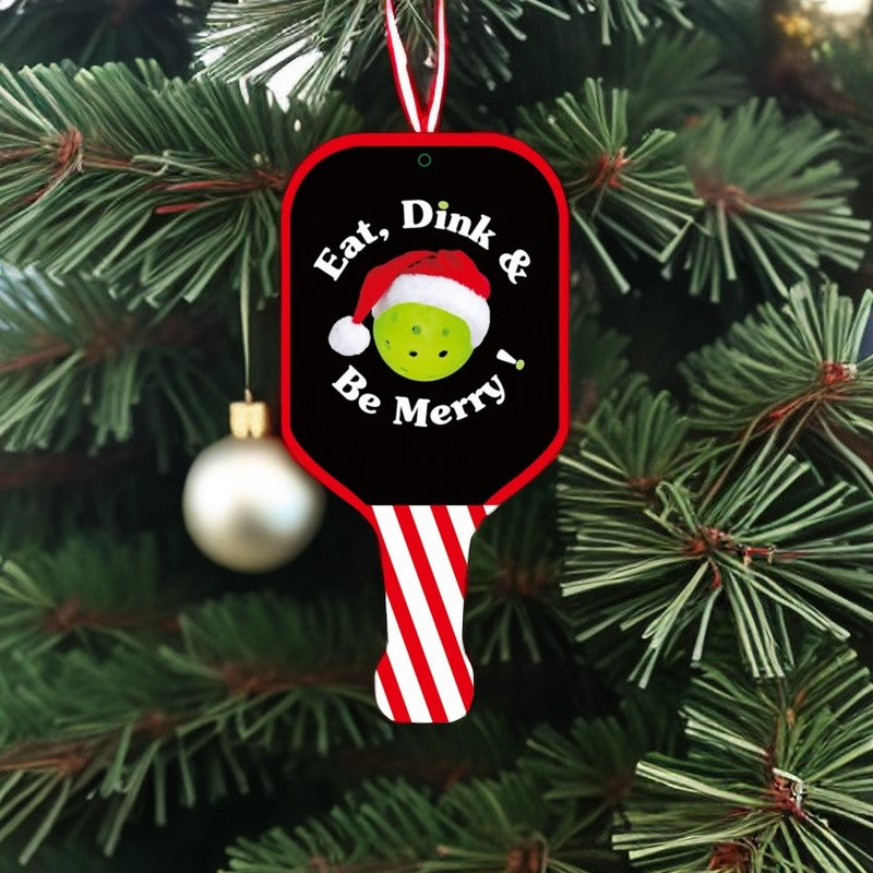 NEW! Large Pickleball Christmas Ornament 6.5"x3"