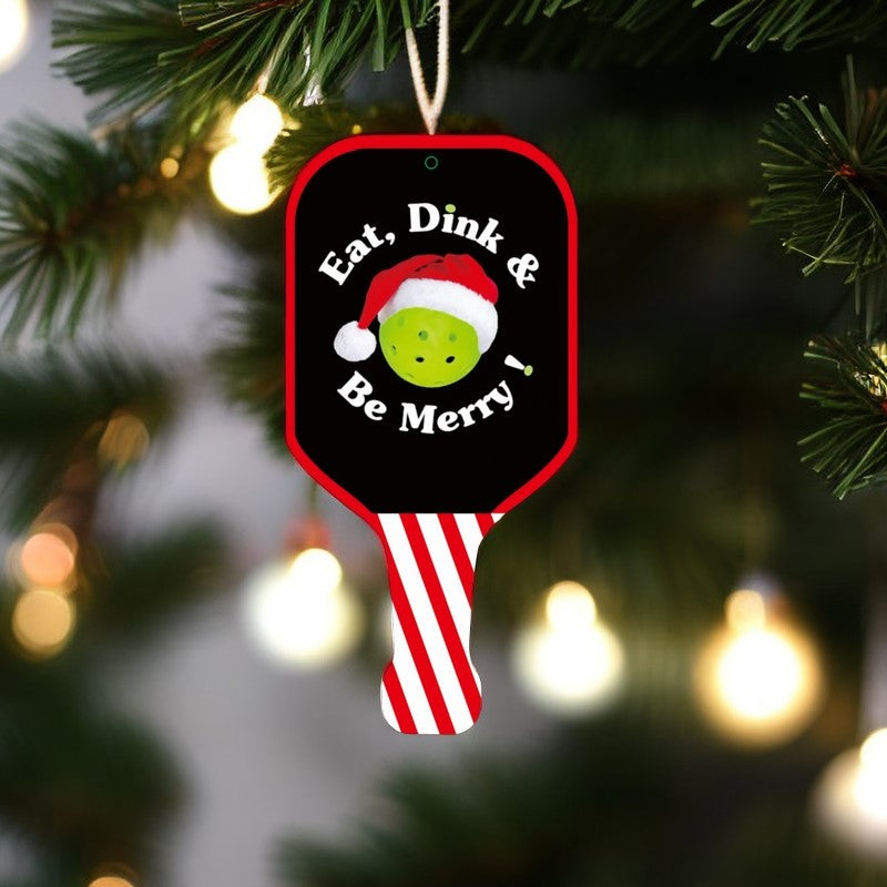 NEW! Large Pickleball Christmas Ornament 6.5"x3"