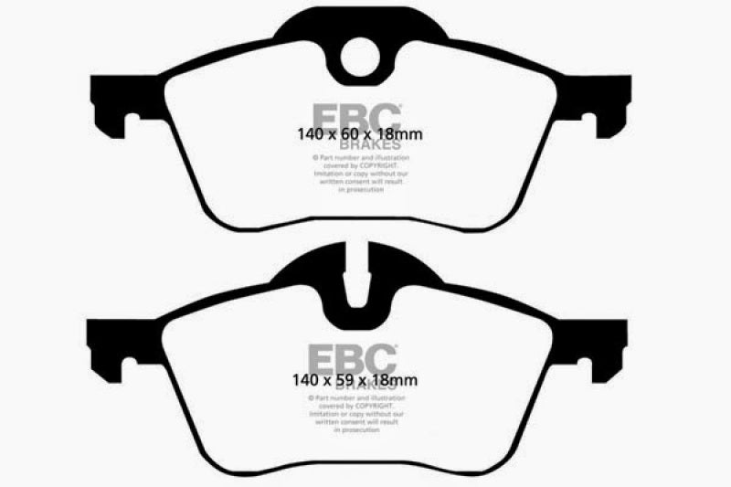 EBC Greenstuff 2000 Series Front Brake Pads for 2002-2006 Mini Cooper - Enhanced Street Performance