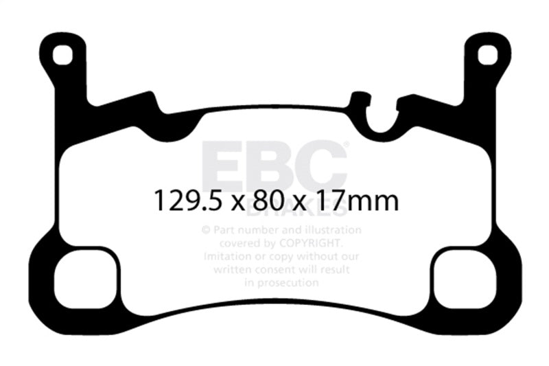 EBC DP52380NDX Bluestuff NDX Rear Brake Pads for 2018+ Porsche Cayenne