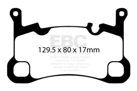 EBC DP52380NDX Bluestuff NDX Rear Brake Pads for 2018+ Porsche Cayenne