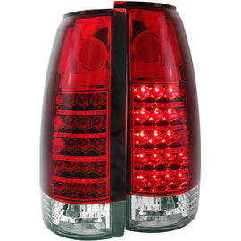 ANZO 1999-2000 Cadillac Escalade LED Tail Light Assembly Pair - Red and Clear Lens
