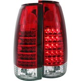 ANZO 1999-2000 Cadillac Escalade LED Tail Light Assembly Pair - Red and Clear Lens
