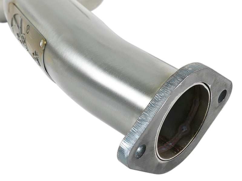 aFe Takeda 2.5-inch 304 Stainless Steel Axle-Back Exhaust System with Black Tips for Infiniti Q50 2016-2019