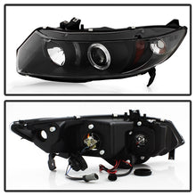 Load image into Gallery viewer, Spyder Honda Civic 2006-2008 2-Door Projector Headlights with LED Halo and Black Finish - Part Number: spy5010780