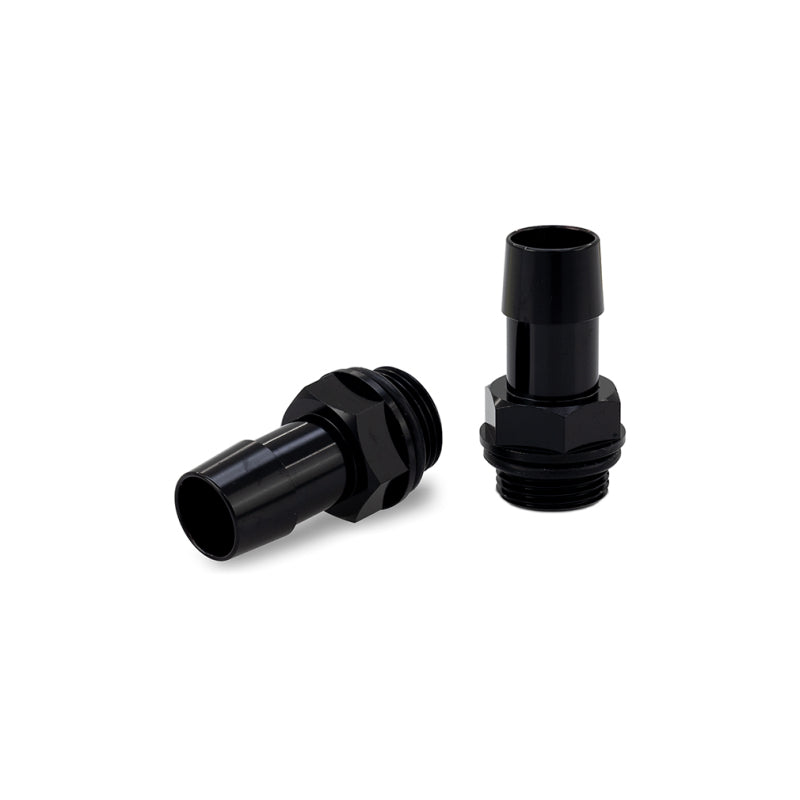 Mishimoto M20x1.5 to 5/8 Inch Aluminum Catch Can Fittings (2 Pack) - Black