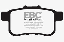 Load image into Gallery viewer, EBC Redstuff Ceramic Low Dust Rear Brake Pads for Honda Accord and Acura TSX