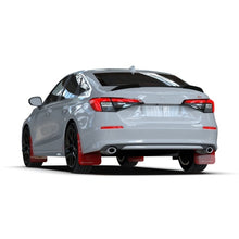 Load image into Gallery viewer, Rally Armor UR Series Mud Flaps for 2022-2023 Honda Civic – Black with White Logo, Part Number RALMF90-UR-BLK/WH