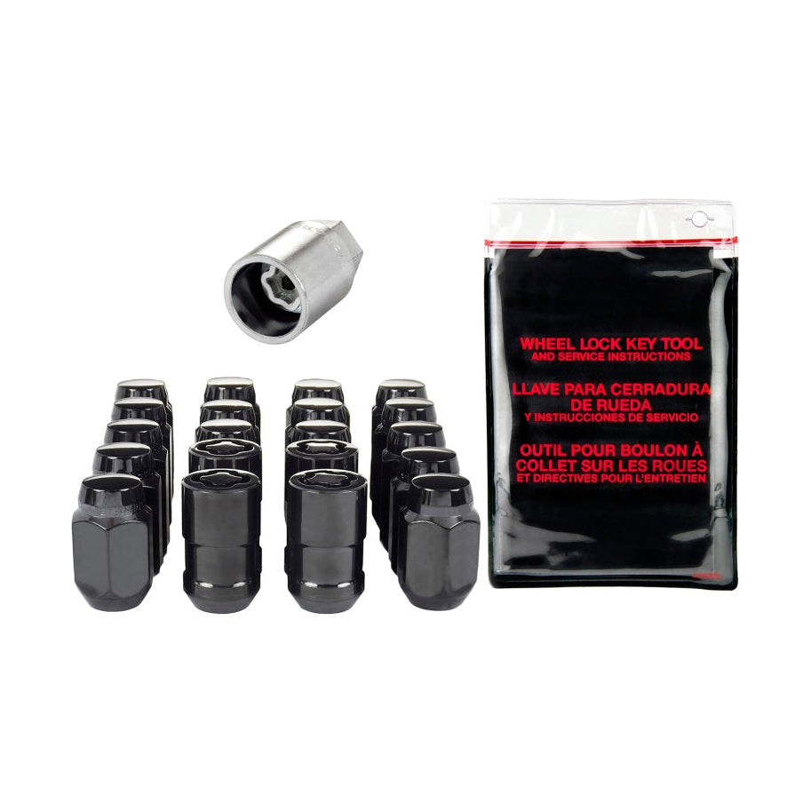 McGard 5 Lug Cone Seat Wheel Lock and Lug Nut Installation Kit for Mitsubishi Vehicles - M12 x 1.5 Thread, Black