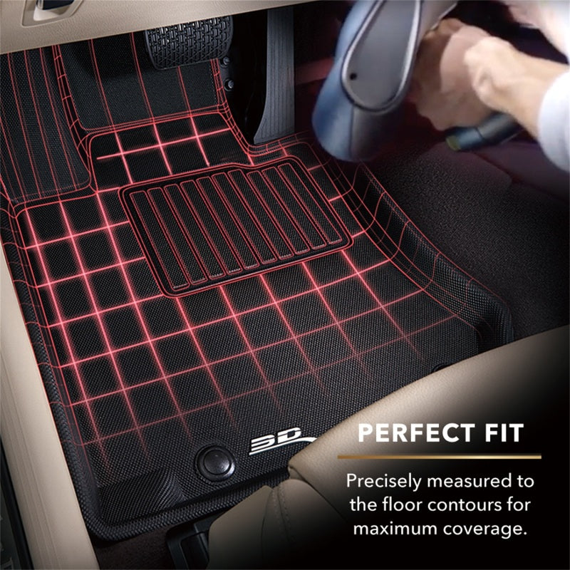 3D MAXpider KAGU Series All-Weather Floor Mats for Nissan Pathfinder and Xterra – Custom Fit, Black