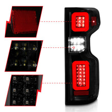 Load image into Gallery viewer, ANZO 19-21 Chevy Silverado Work Truck Full LED Taillights with Black Housing and Smoke Lens