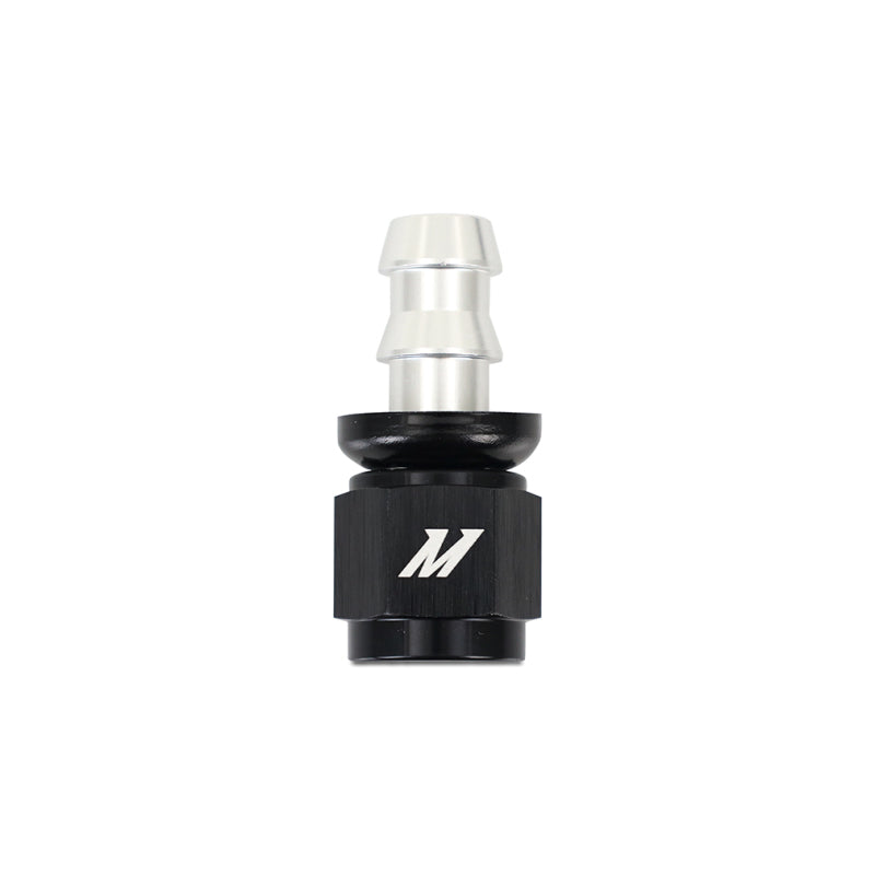 Mishimoto -6AN Push Lock Fitting - Straight, 45°, 90°, and 180° Angles for Automotive Applications