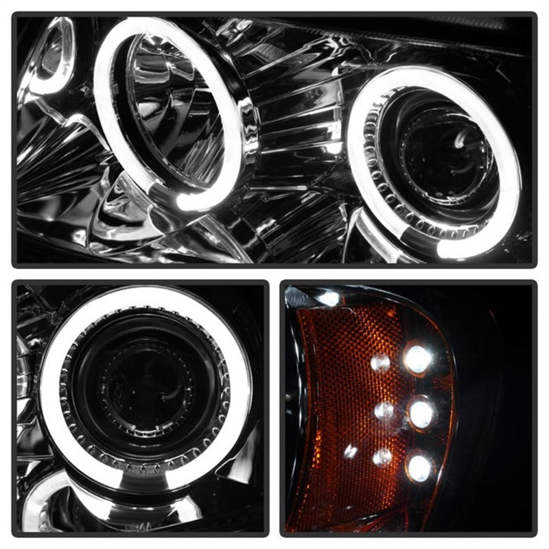 Spyder Jeep Grand Cherokee 99-04 LED Halo Projector Headlights - Chrome (Part # PRO-YD-JGC99-HL-C)