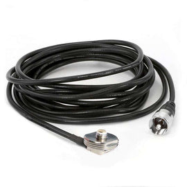 Rugged Radios 15 ft Antenna Coax Cable with 3/8 NMO Mount for Automotive Communication
