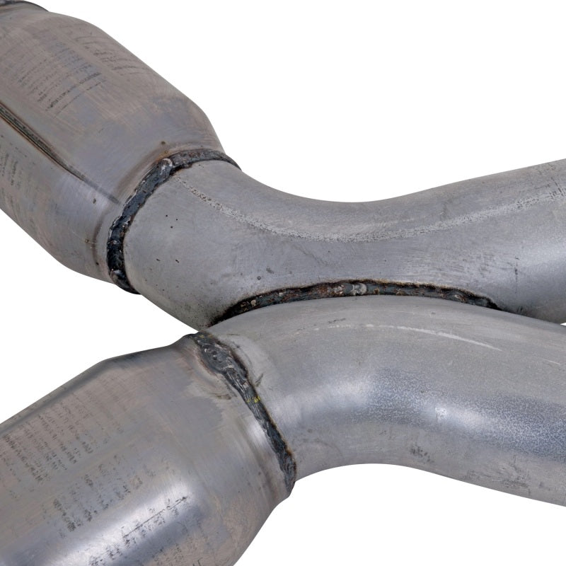 BBK 79-04 Mustang Coyote Swap Short Mid X Pipe with Catalytic Converters for BBK Long Tube Headers