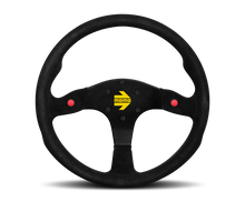 Load image into Gallery viewer, MOMO MOD80 350mm Black Suede Steering Wheel with Black Spokes