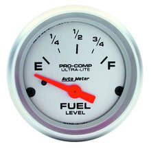 Load image into Gallery viewer, AutoMeter Ultra-Lite 52mm 73 Ohms/10 Ohms Short Sweep Electronic Fuel Level Gauge