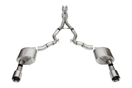 CORSA Performance 2024 Ford Mustang GT Xtreme 3.0-Inch Cat-Back Exhaust System with Dual Rear Exit and 4.5-Inch Straight Cut Tips