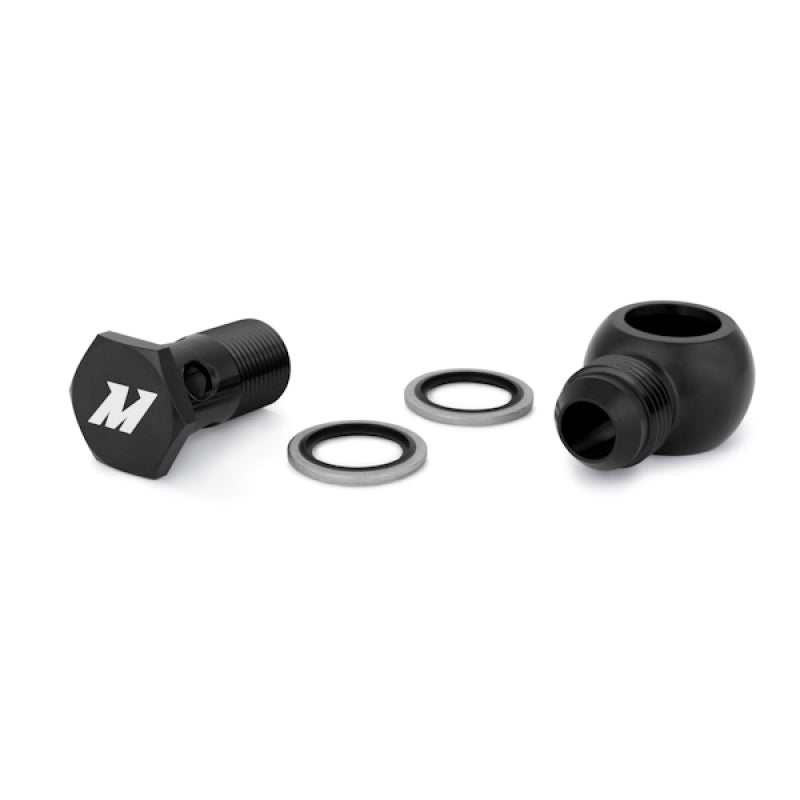 Mishimoto M20 x -10AN Black Banjo Fitting with Bolt for Automotive Applications