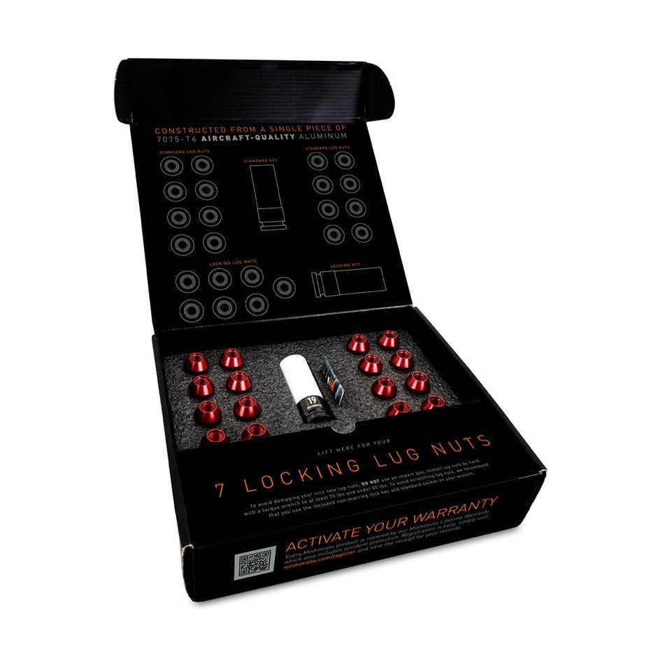 Mishimoto Aluminum Locking Lug Nuts 1/2 x 20, 23-Piece Set in Black