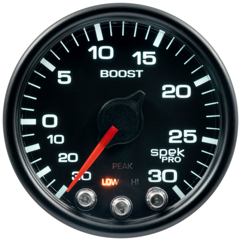 AutoMeter Spek-Pro Vacuum and Boost Gauge 2-1/16 Inch with Peak, Warning, and Color-Selectable Illumination