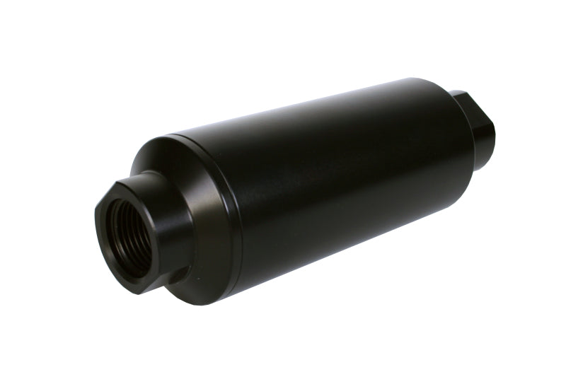 Aeromotive In-Line Marine Filter with 10 Micron Microglass Element * AN-12 ORB Port, Black Hard-Coat Finish