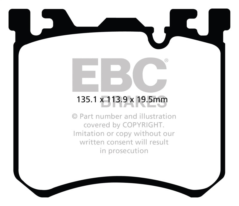 EBC Redstuff Ceramic Low Dust Brake Pads for BMW X5 and X6 (Part No. EBCDP32091C)